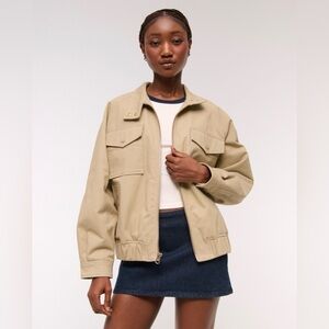 Abercrombie Relaxed Twill Bomber Jacket